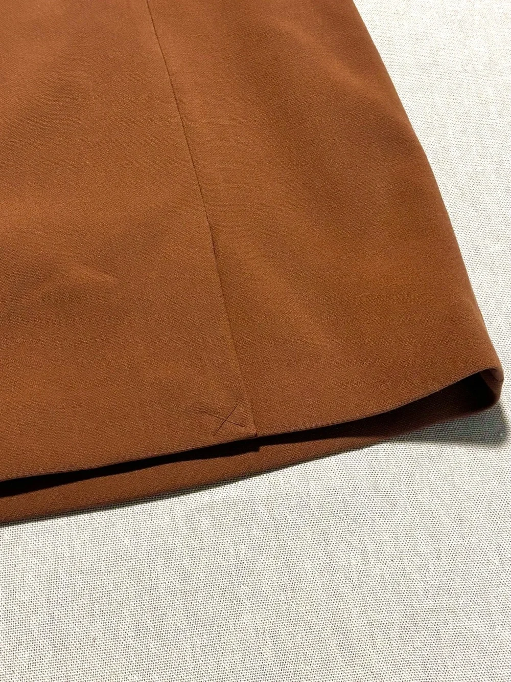 White House Black Market Rust Mini Skirt with Lace-Up Detail